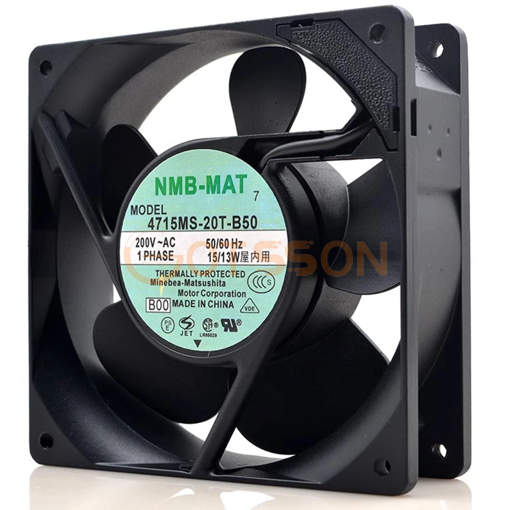 Para NMB-MAT 4715MS-20T-B50 AC 220V 50/60Hz 15/13W 12cm 12038 120x120x38mm 2600RPM ventilador de refrigeración de máquina de aluminio - imagen 2