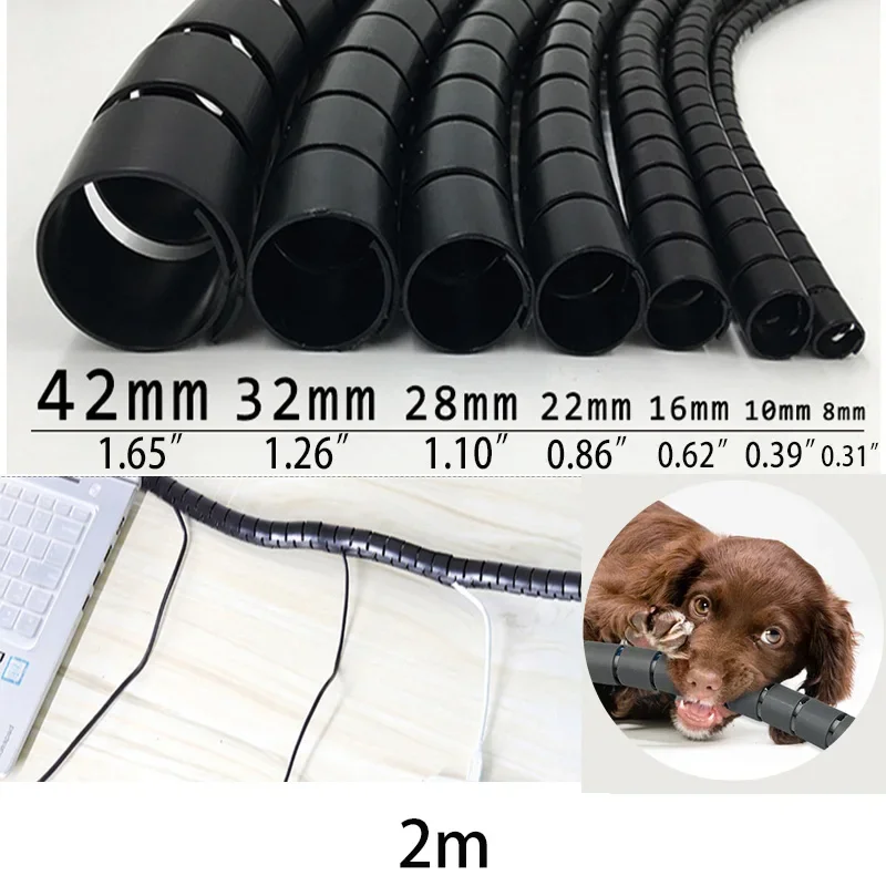 Organizador Cables Enrollador Espiral Flexible Reutilizable - imagen 3