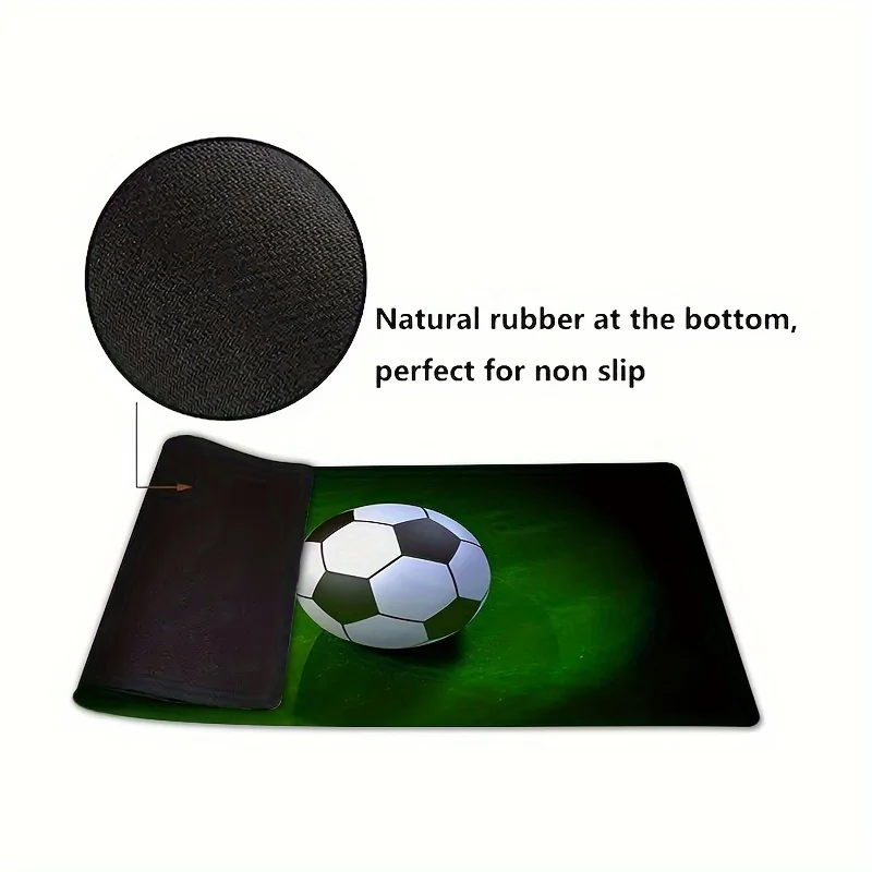 Alfombrilla de ratón de fútbol, Base de goma de gran tamaño, antideslizante, accesorios de escritorio para PC, alfombrilla de ratón para oficinas y jugadores, alfombrillas para teclado, alfombrilla decorativa - imagen 5