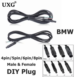 Conector DVR para coche 4/5/6/8 pines, macho a hembra, cable cámara