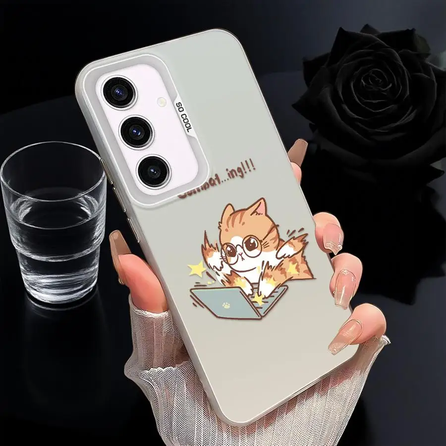 Funda trasera de teléfono con diseño de gato de trabajo de dibujos animados para Xiaomi Poco X5 C50 F3 GT C51 X3 Pro F4 X3 NFC - imagen 2