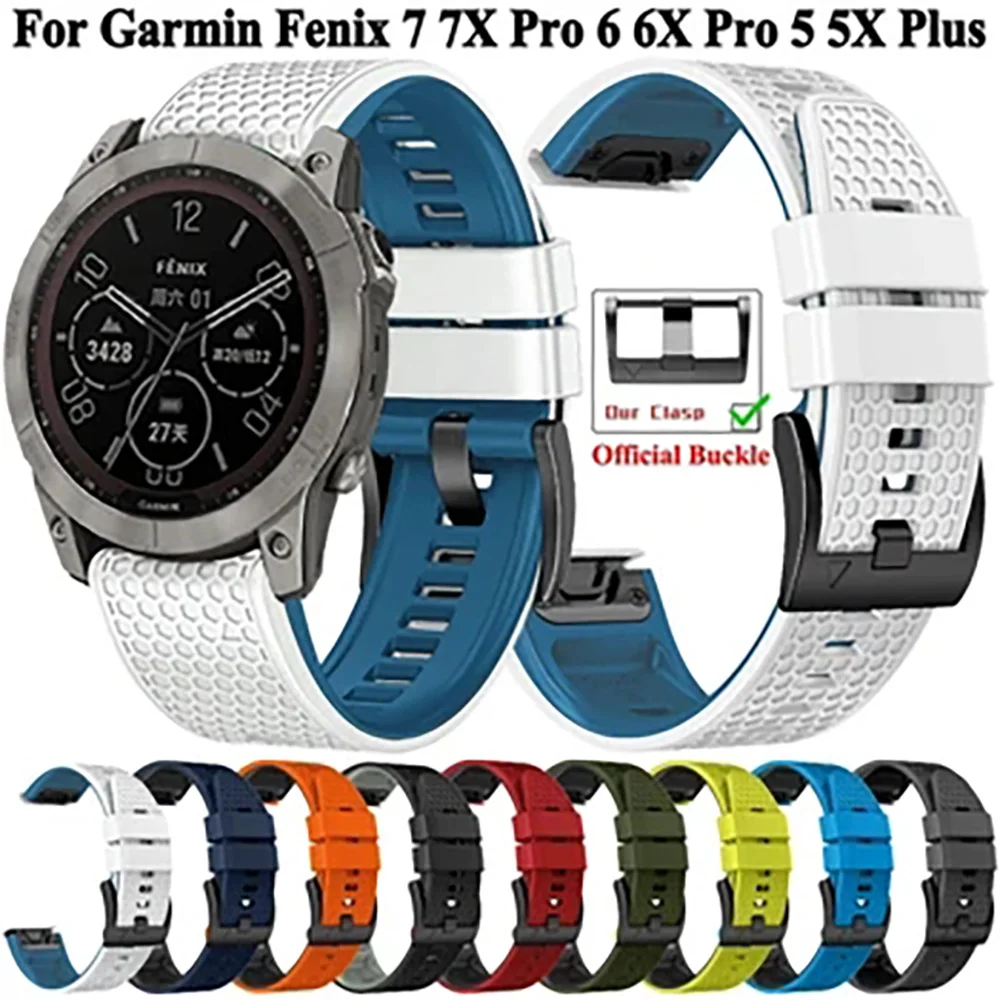 Correa de silicona para reloj inteligente Epix Pro Gen 2, banda de 51mm y 47mm para Garmin Fenix 7, 7X Pro, 5X, 5 Plus, 6, 6X, 22/26mm, QuickFit