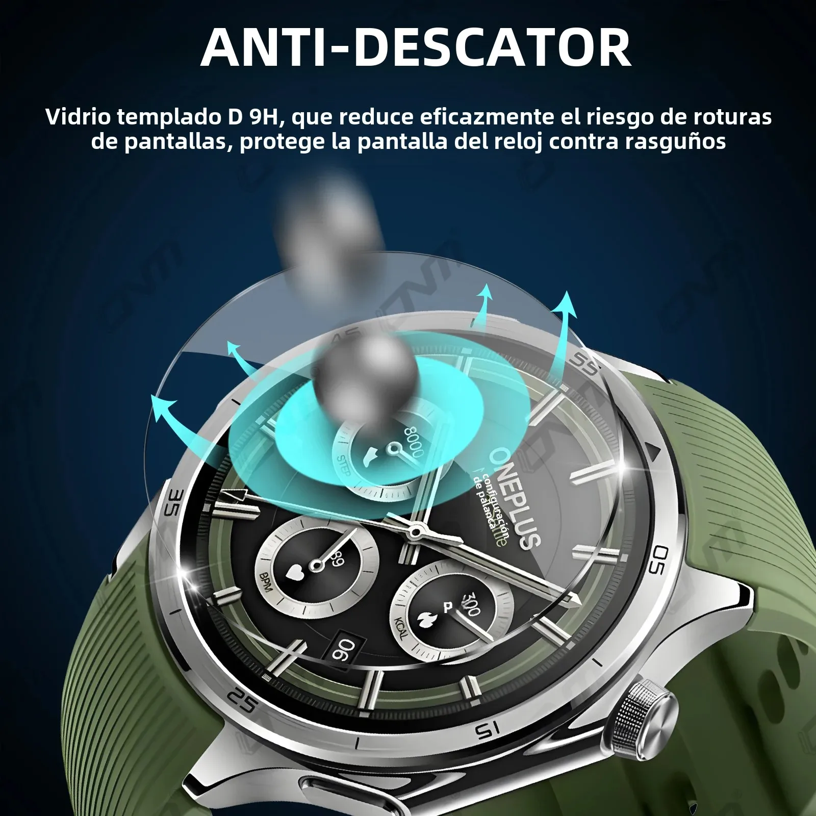 Protector de pantalla 2.5D para OnePlus Watch 3 vidrio templado protección antiarañazos película de vidrio accesorios protectores Ultra-HD - imagen 5