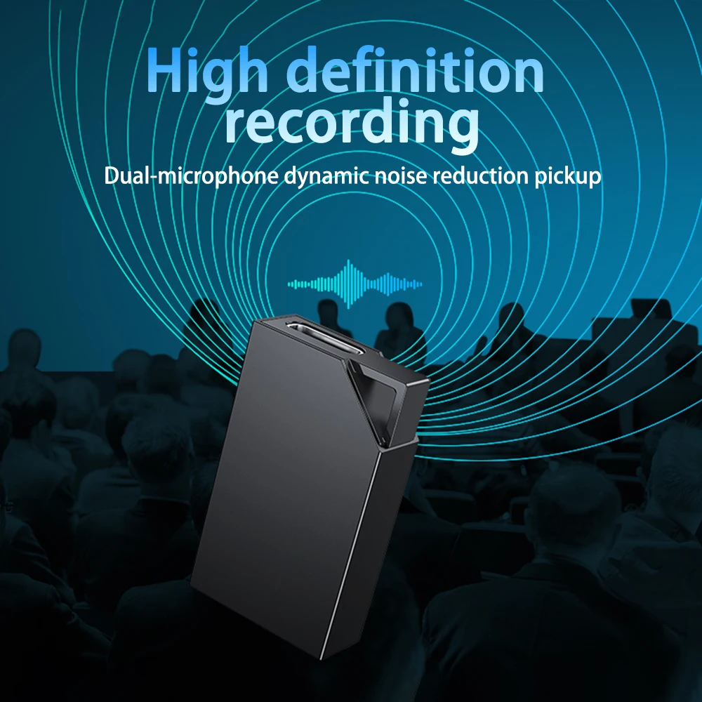 Mini grabadora de voz ultrafina, 8-32GB, Digital, profesional, activada por voz, dictáfono, reducción de ruido, grabación de Audio, reproductor MP3 - imagen 4