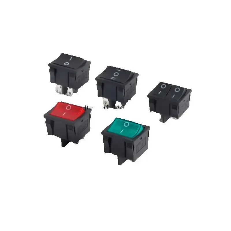 KCD5 21*24mm Kit de interruptor basculante tipo barco 4 pines 6 pines 2 posiciones 3 posiciones 6A/250VAC ON-OFF ON-OFF-ON