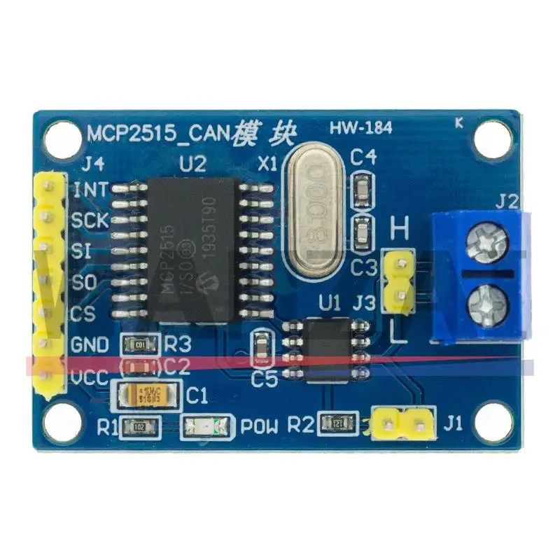 Módulo de Bus CAN MCP2515, receptor SPI TJA1050 para controlador ARM 51 MCU - imagen 4