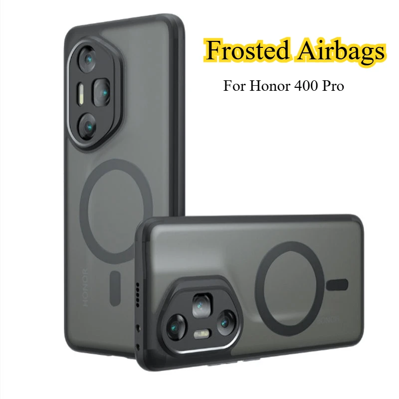 Para Honor 400 Pro funda para Magsafe Magentic mate acrílico parachoques para Honor 400 Lite 400Pro Honor400Pro funda rígida de carga inalámbrica