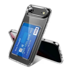 Funda Billetera Transparente para iPhone 17 Air, 16e y 14-15 Plus