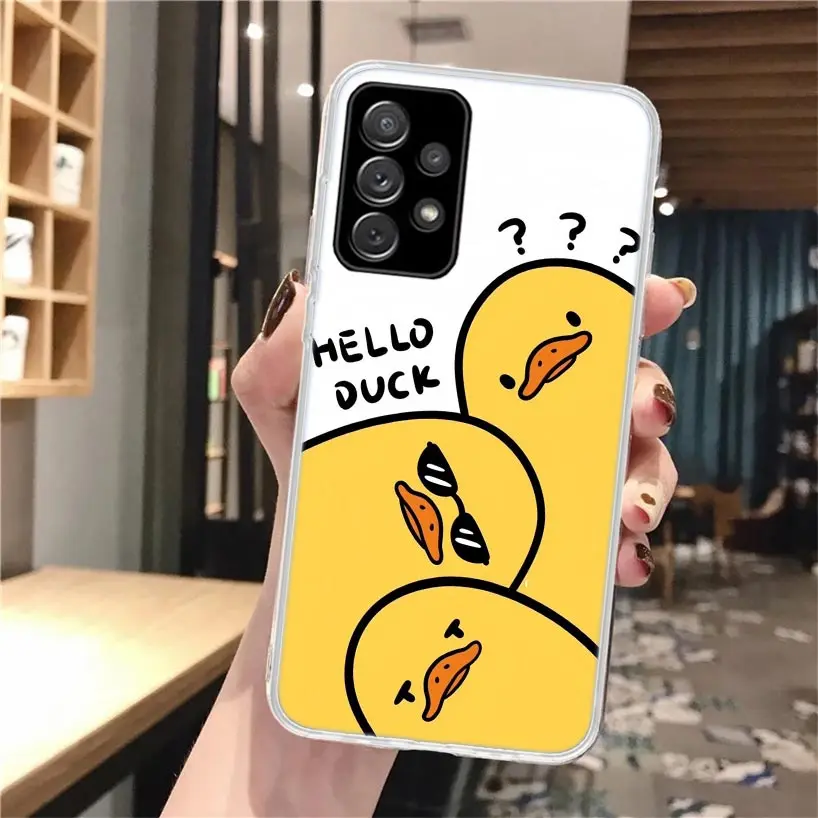 Funda de teléfono de silicona con diseño de pato amarillo divertido para Samsung Galaxy A52 A51 A50S A42 A32 A22 A12 A02S A30S A20S A10S A41 A31 A21S A - imagen 2