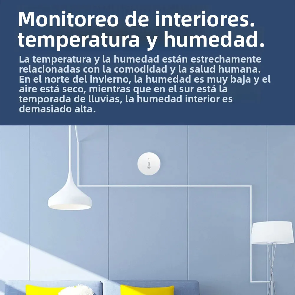 Haozee Zigbee 3,0 Sensor de temperatura y humedad Monitor remoto por aplicación Smart Life funciona con batería con Alexa Google Home - imagen 4