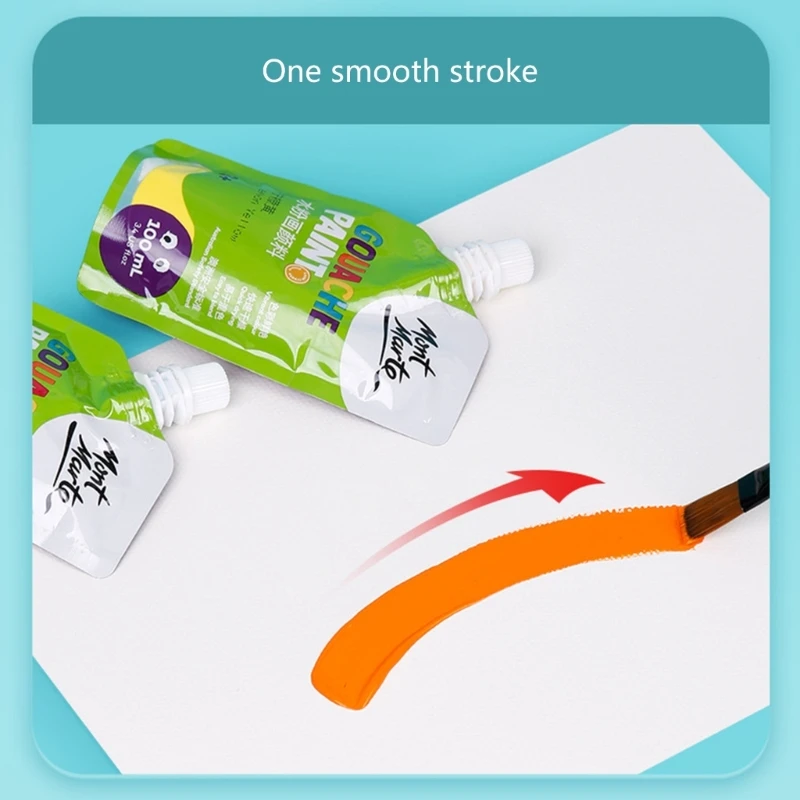 Bolsas 11 colores pintura Gouache 100ml en bolsas, pigmento rico en acuarela, no tóxico - imagen 3