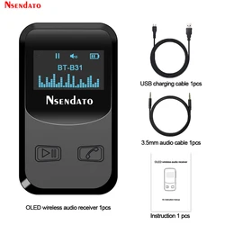 Receptor de Audio Bluetooth 5.0 OLED para PC y TV