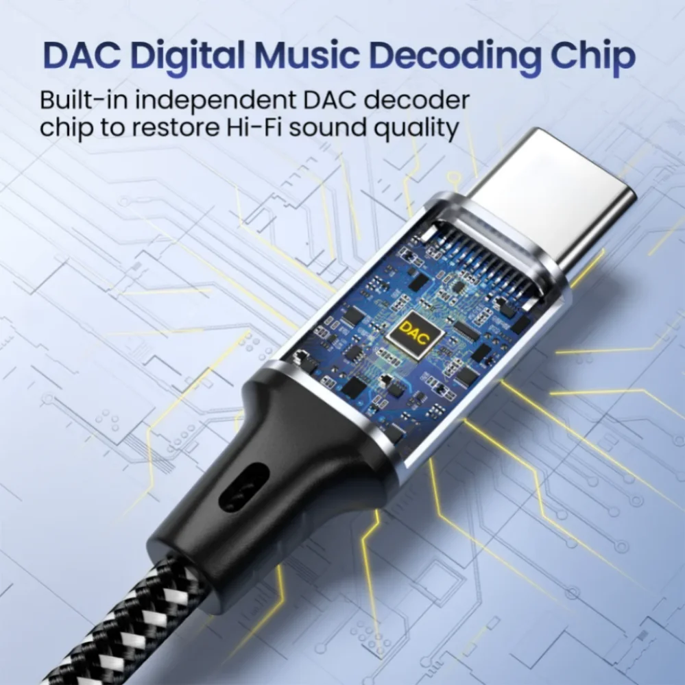 Cable auxiliar de Audio USB C a 3,5 Mm tipo C a conector de 3,5mm adaptador de auriculares para Macbook Air Huawei Xiaomi Samsung Galaxy S24 S23 S22 - imagen 2