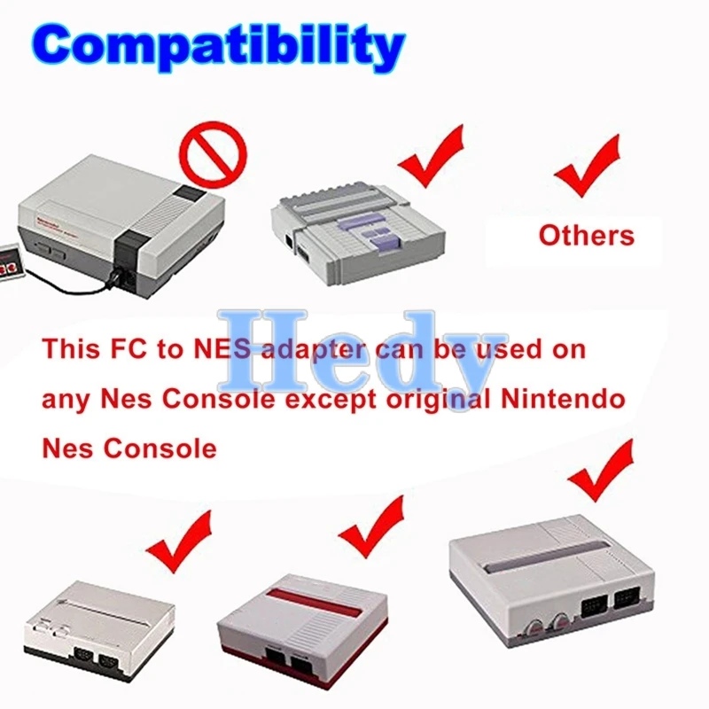 2 uds alta calidad 60 pines a para 72 pines Famicom adaptador convertidor para sistema de consola Nintendo NES - imagen 5