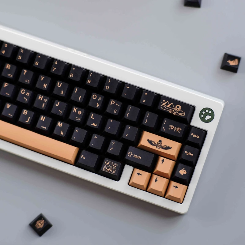 Juego de teclas de faraón PBT GMK, teclas clonadas GMK con perfil de cereza, teclas de sublimación de tinte para teclado mecánico Cherry MX Switch - imagen 4
