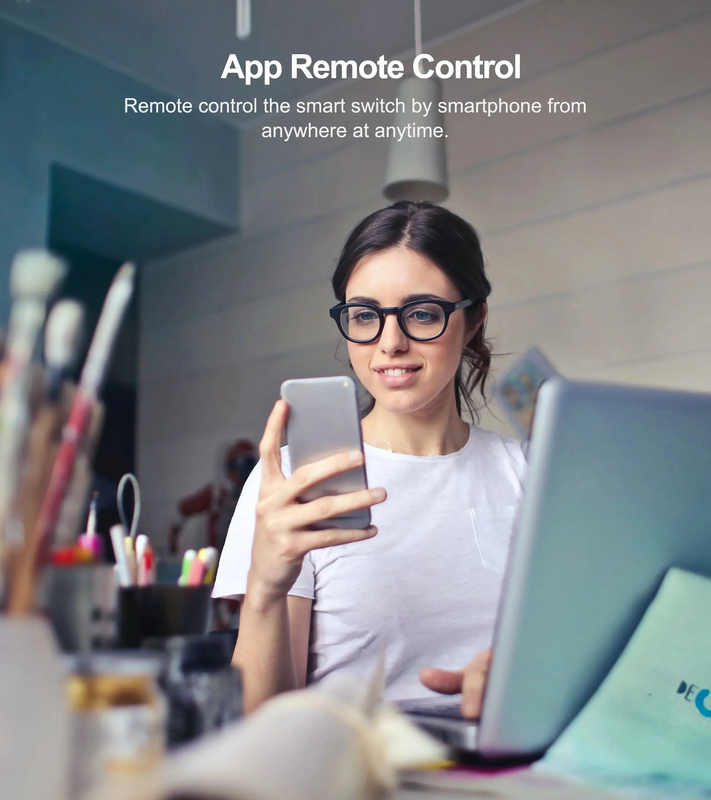 Interruptores inteligentes Tuya, No requiere cable neutro, 1/2/3 entradas, WiFi, Interruptor táctil, funciona con Alexa y Google Home - imagen 3