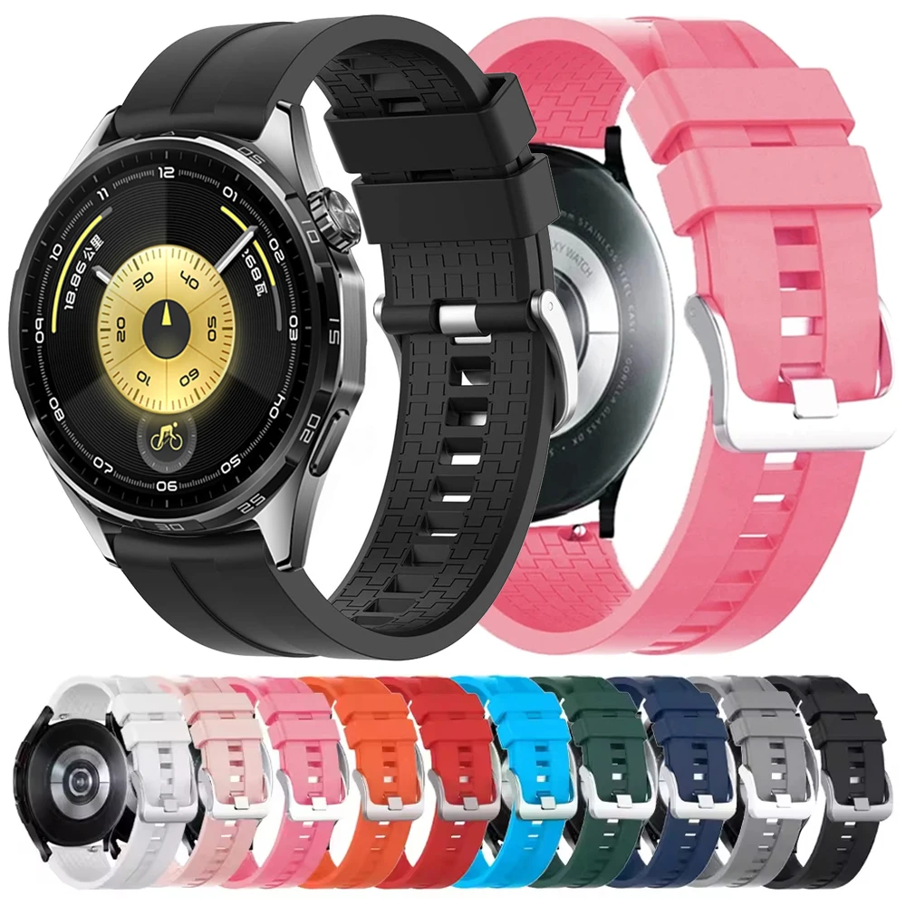 Correa de silicona para HUAWEI WATCH GT 5 6 Pro 46mm pulseras de repuesto GT 3 2 42mm HONOR Magic Watch 4 Pro GS 3i pulsera deportiva