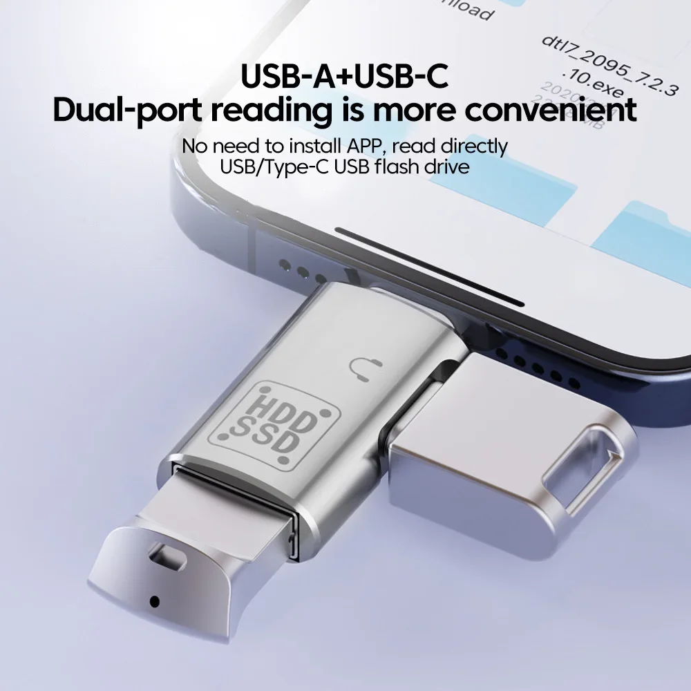 Adaptador 2 en 1 USBC a tipo C a USB OTG para IPhone 15 Pro Max Samsung auriculares TypeC macho a USB convertidor de conector de carga rápida - imagen 3