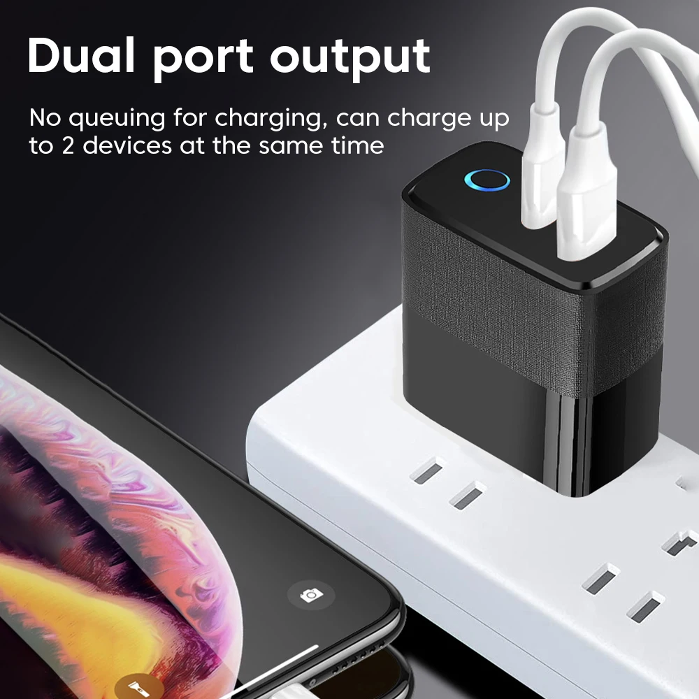 Cargador de carga rápida PD25W USB C para Samsung Xiaomi Quick Charge 3,0 adaptador de cargador USB para iPhone Cable de banco de energía corto de 25cm - imagen 2