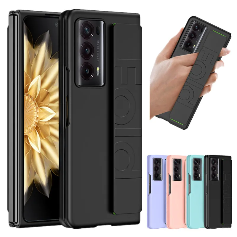 Funda de lujo con correa de mano para Honor Magic V2, funda protectora plegable para teléfono, Coque Capa