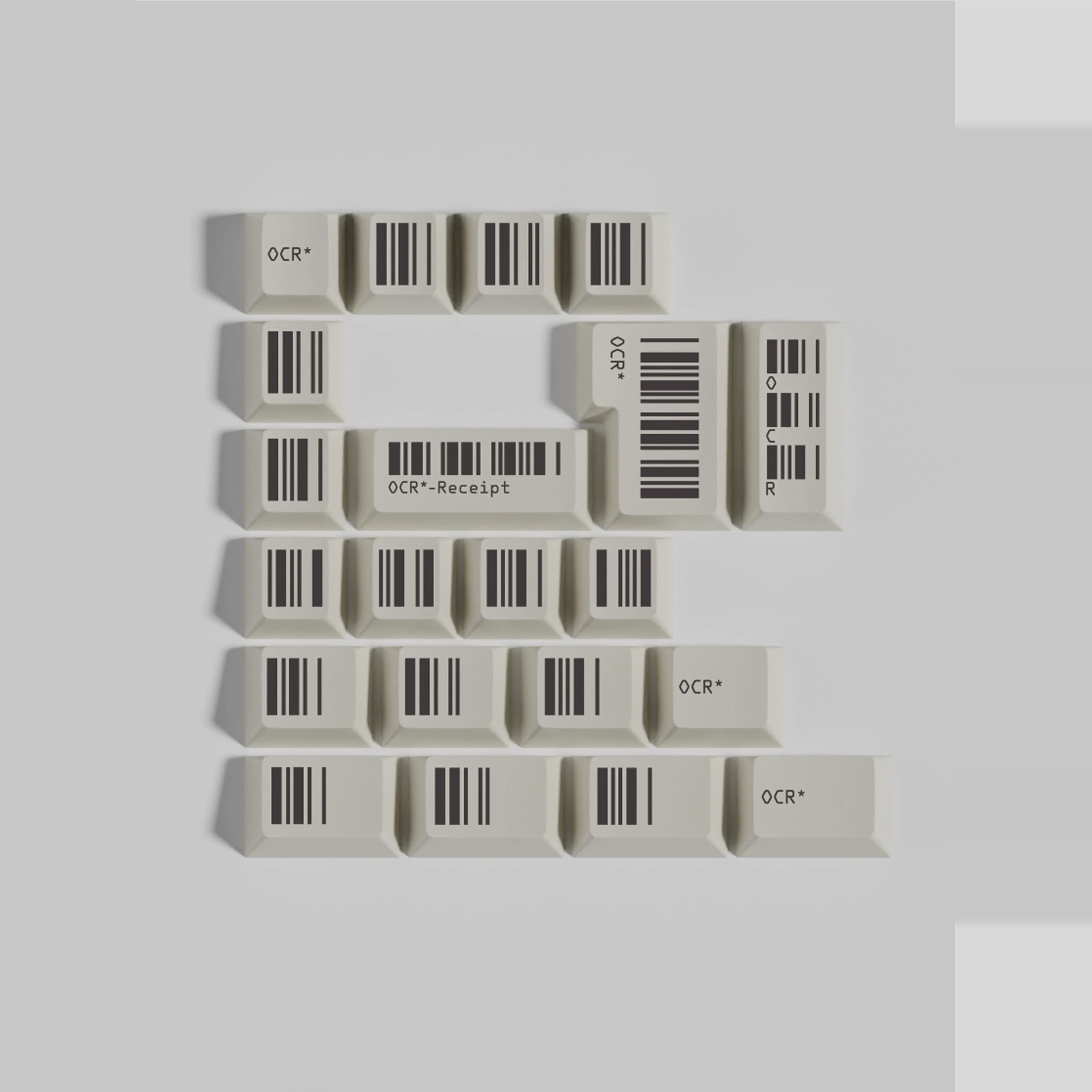 Juego de teclas DMK OCR, teclas subcama de tinte PBT, perfil de cereza, teclas a prueba de luz para Alice Wooting, barra espaciadora dividida doble B, 1 Juego - imagen 5