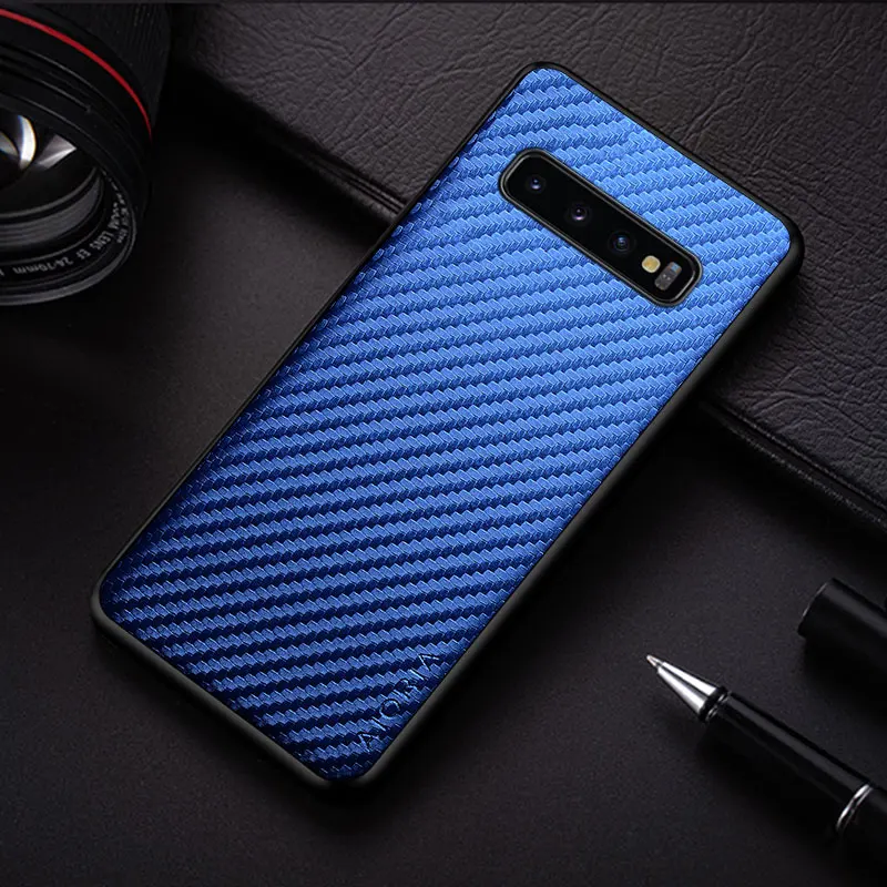 Funda delgada de fibra de carbono a prueba de golpes para Samsung Galaxy S10 Plus Lite S10E 5G, funda protectora antideslizante de cuerpo completo para teléfono - imagen 4