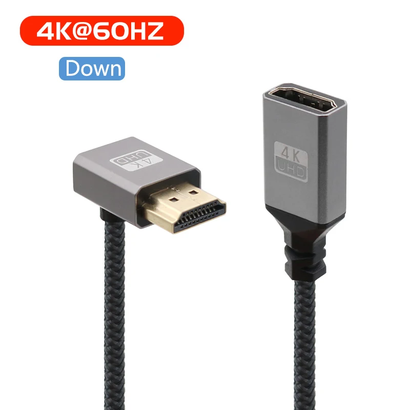 0.2M 4K HDMI-Compatible Male To Female Extension Cable HDMI-Compatible adapter Extender Wire Cord left/right/up/down - imagen 4