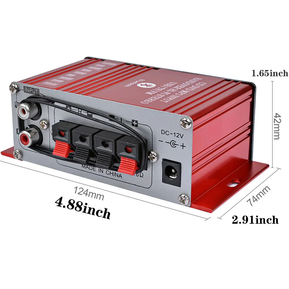 Miniamplificador Digital estéreo HIFI, sistema de sonido G8 con Control remoto, Canal 2,0, Bluetooth 5,0, FM, USB, para cine en casa - imagen 3