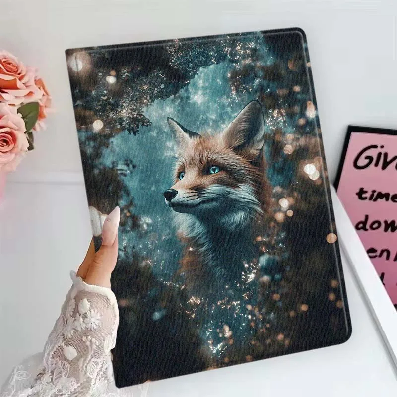 Linda imagen de zorro Animal para Samsung Galaxy Tab S11 S10 S9 S8 S7 S6 A10.1 A9 A8 A7 10,1 Lite FE Plus pulgadas funda para tableta - imagen 2