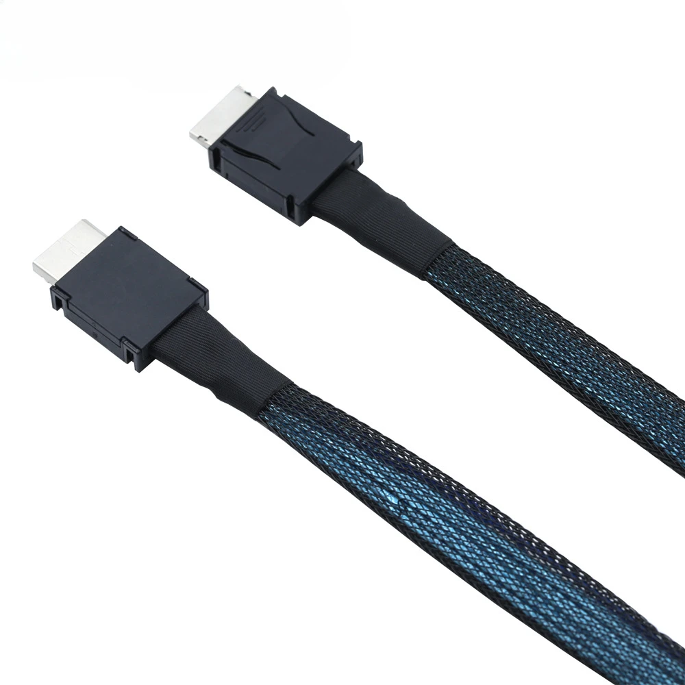 MZX PCIe Mini SAS SFF 8611 4I a 8611 4I Cable de servidor extensión de transferencia de datos de súper velocidad Cable de computadora macho a macho - imagen 4