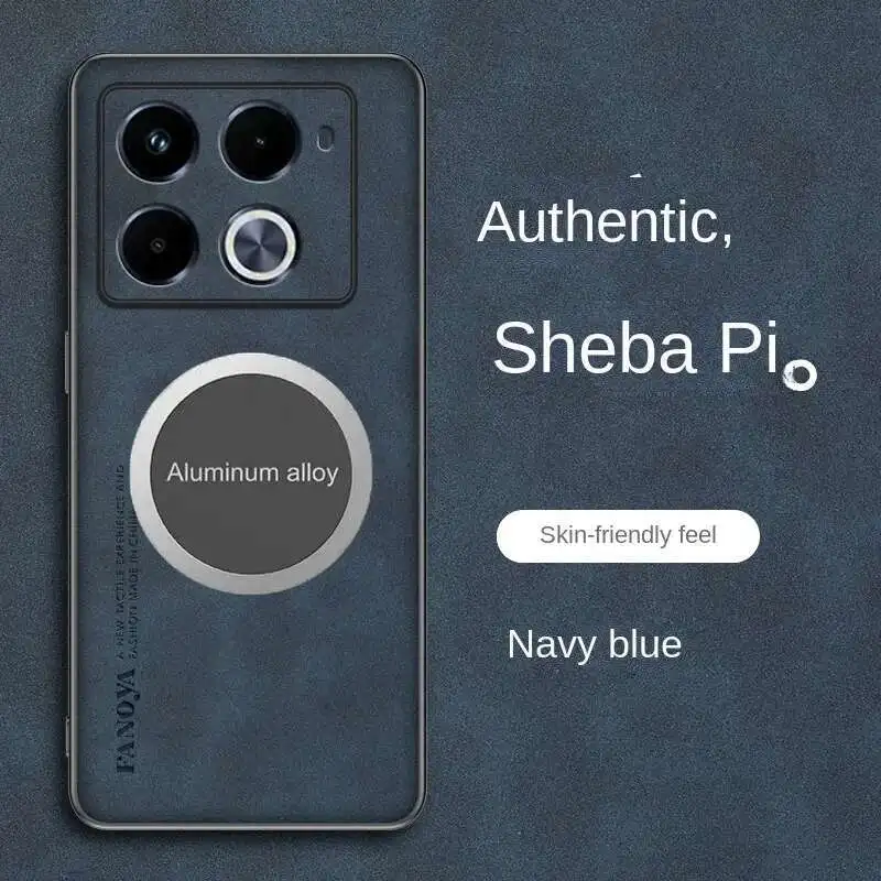 Funda de piel de oveja para Infinix Note 40 50 Pro 50s, funda protectora magnética para coche para hot 60 Note 50 Pro Plus