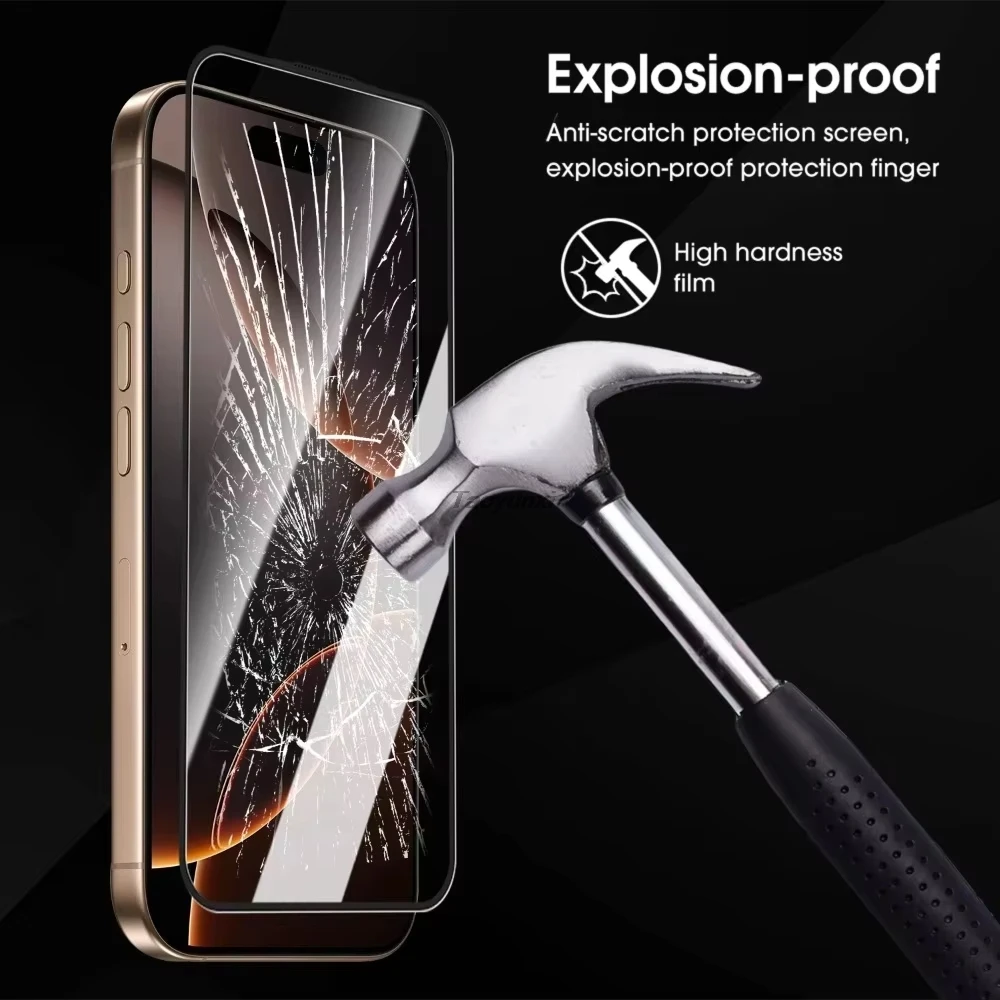 1-5 uds protectores de pantalla de vidrio templado de fácil instalación para iPhone 17 Pro Max 16 15 14 13 11 12 Pro 16e Mini 6 7 8 Plus SE XR XS - imagen 4
