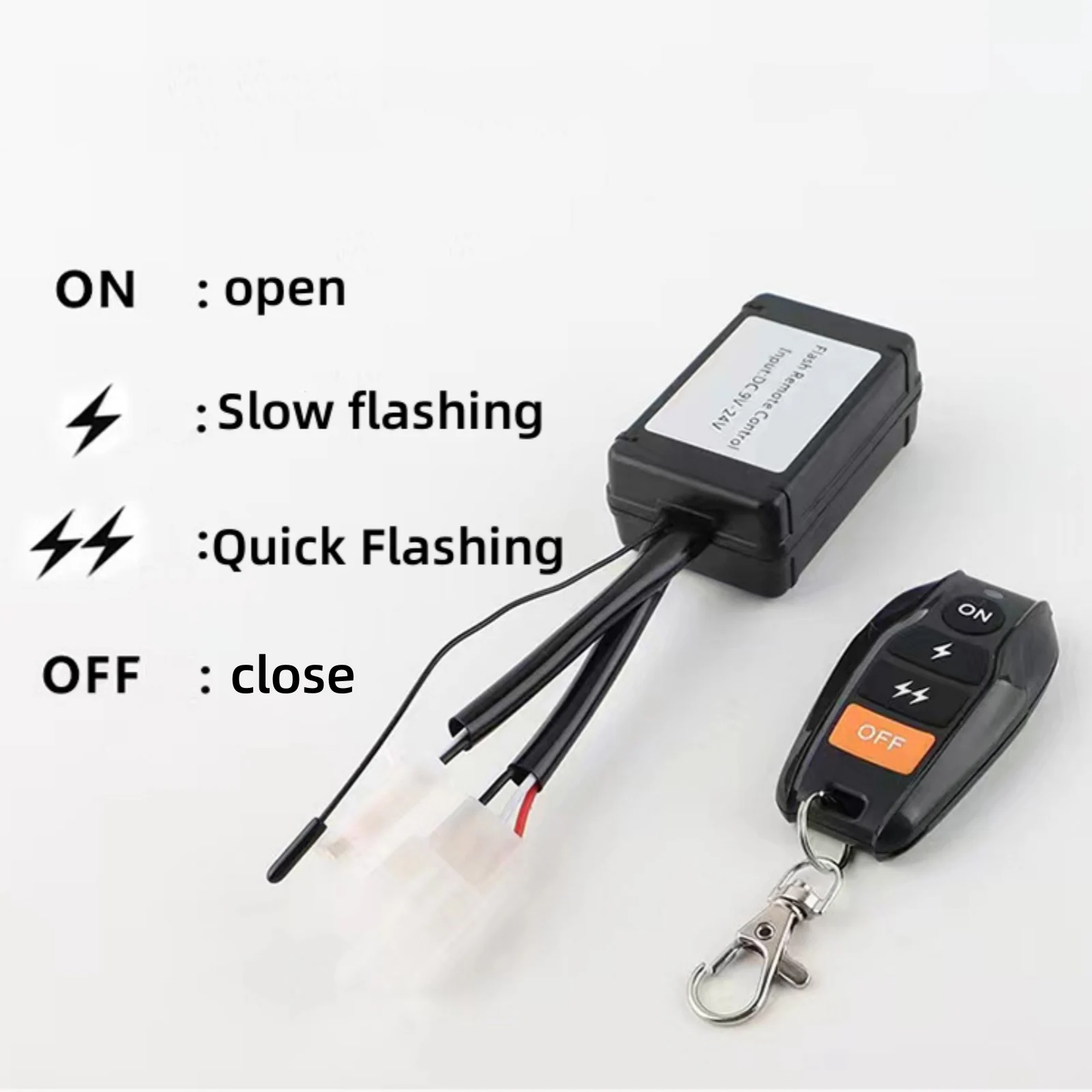 Barra de luz LED de trabajo todoterreno, Cable de alambre, interruptor de Control remoto inalámbrico, Kit de cableado, CC 9-24V 40A, focos LED, accesorios de coche - imagen 4