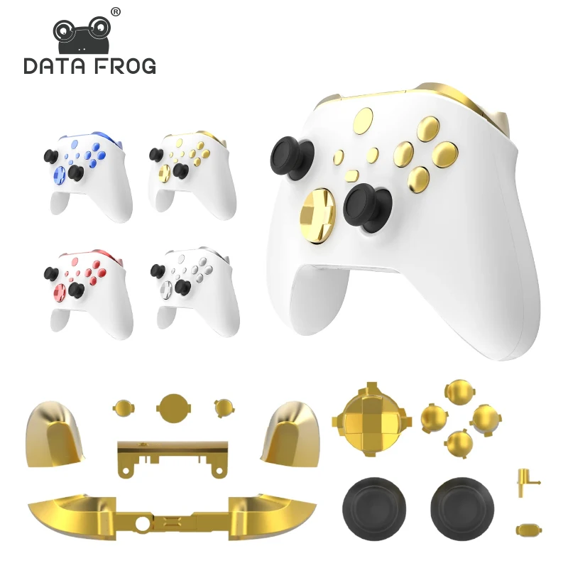 Controlador DATA FROG Xbox Series X/S, parachoques RB LB chapados sólidos de Metal, disparadores RT LT, botones ABXY, Kit de Mod de actualización de repuesto