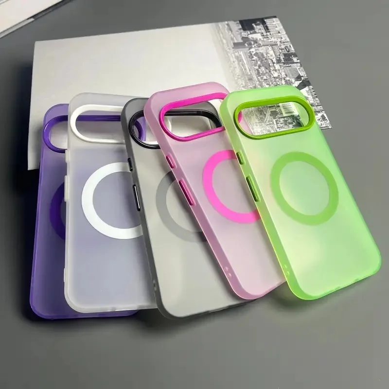 Nueva funda trasera magnética para Google Pixel 10Pro 10 Pro XL 9A 9 Pro XL 8Pro 8A Color caramelo hecho transparente PC TPU para resistencia a los golpes