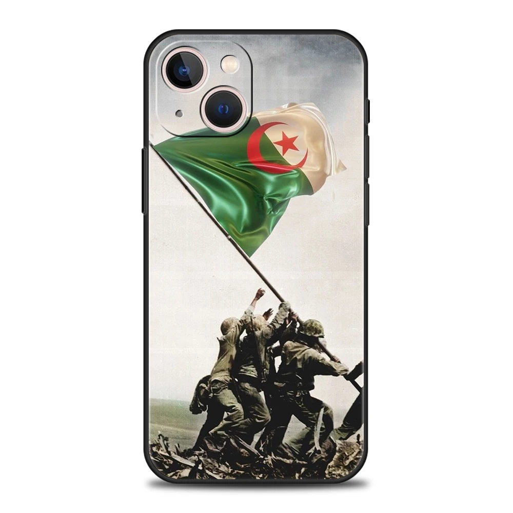 Funda de teléfono suave de TPU de lujo para iPhone 17 Air 16E 16 11 15 14 Pro MAX 12 13 7 8 Plus X XR XS SE 2022, funda con bandera de Argelia - imagen 3
