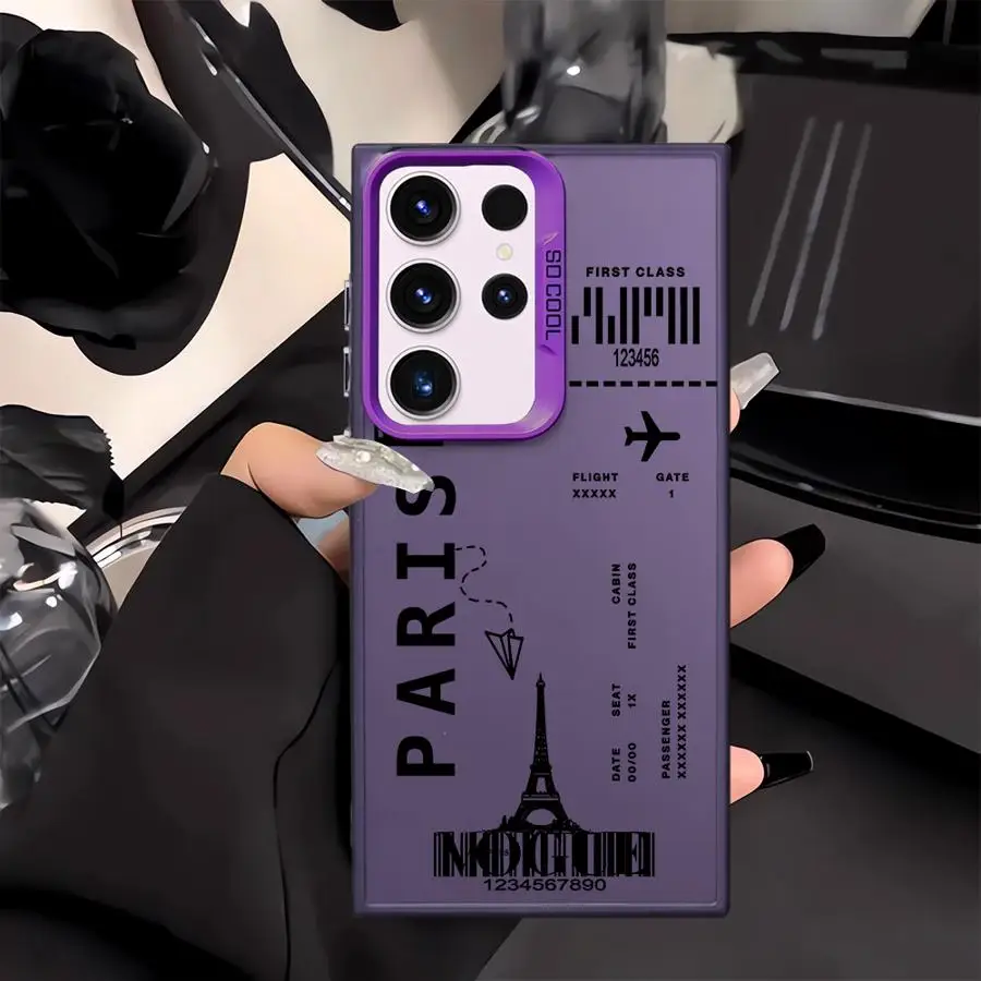 Funda para Samsung Galaxy S22 Note 20 Ultra S23 S23 S24 FE S20 Plus S21 S25 funda trasera para teléfono volar a París romántico - imagen 3