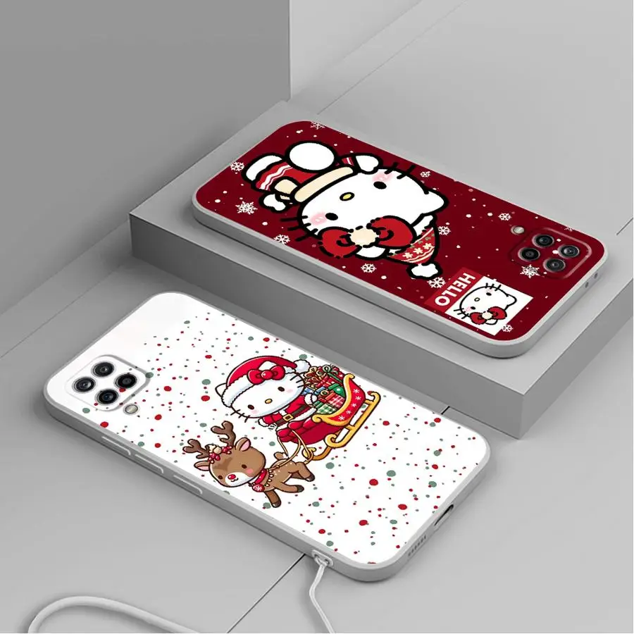 Funda para Samsung Galaxy A03 A04 A02s A53 A71 A73 A50 A56 A20s A05 A30s A06 funda suave lindo personaje Navidad - imagen 3