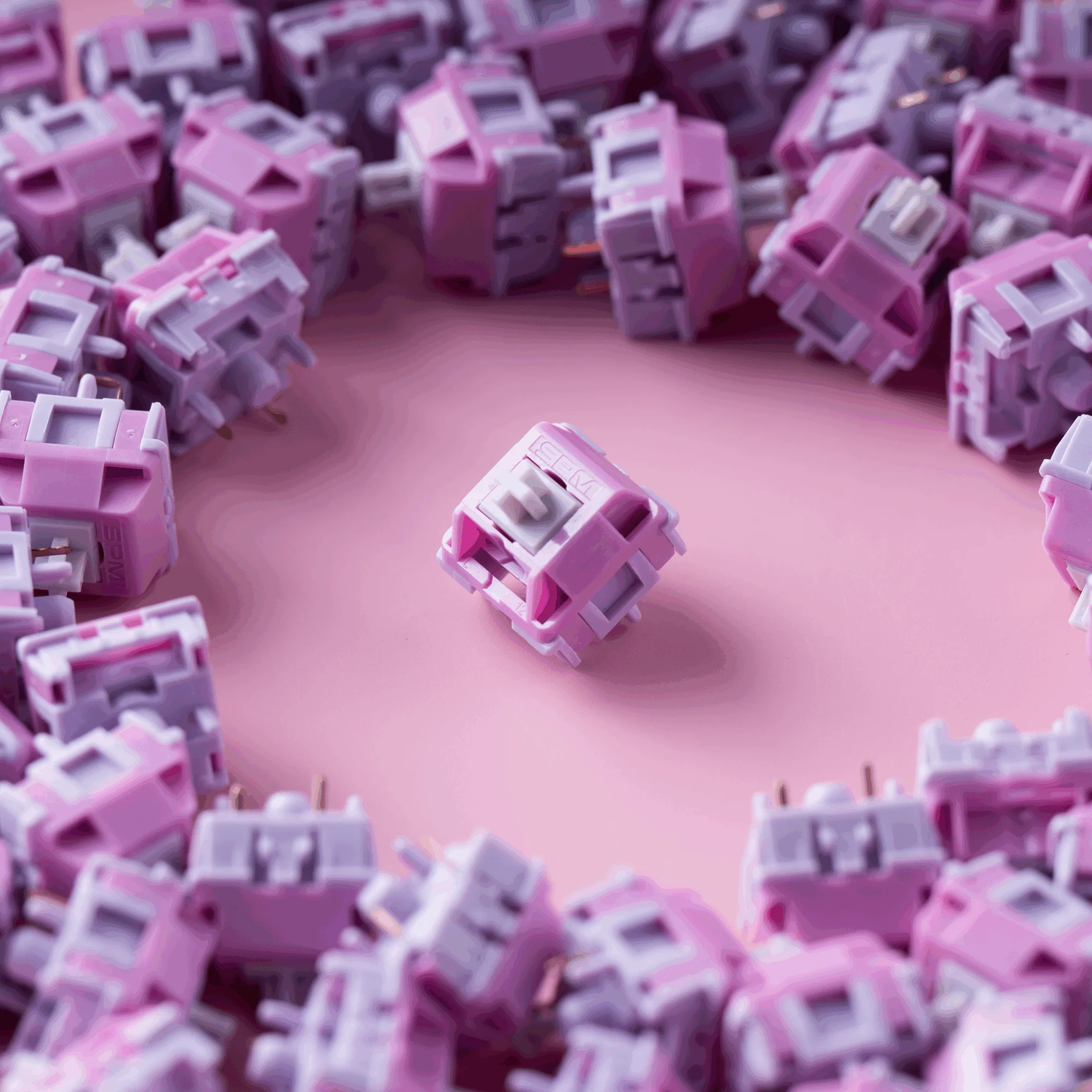 SOULCAT & SPM interruptor Hibiscus R3 Teclado mecánico lineal suave HMX 42g Actuación DIY interruptor de teclado