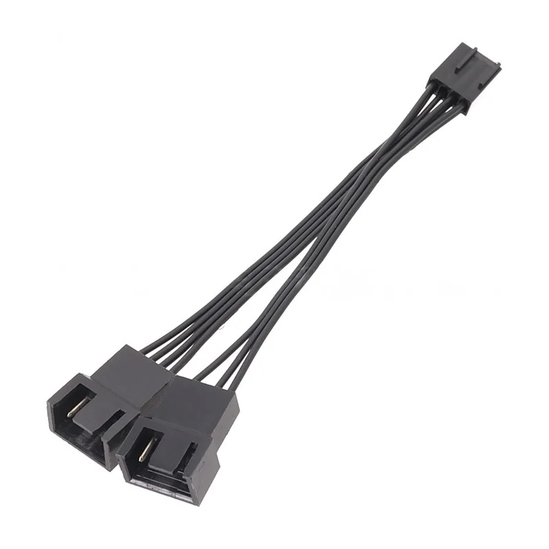 Divisor de Cable de 1 enchufe de 4 pines a 2 enchufe de 3 pines XXUC PWM Y Cable extensible placa base de PC controlador de ventilador de refrigeración Cable de conversión de velocidad - imagen 4