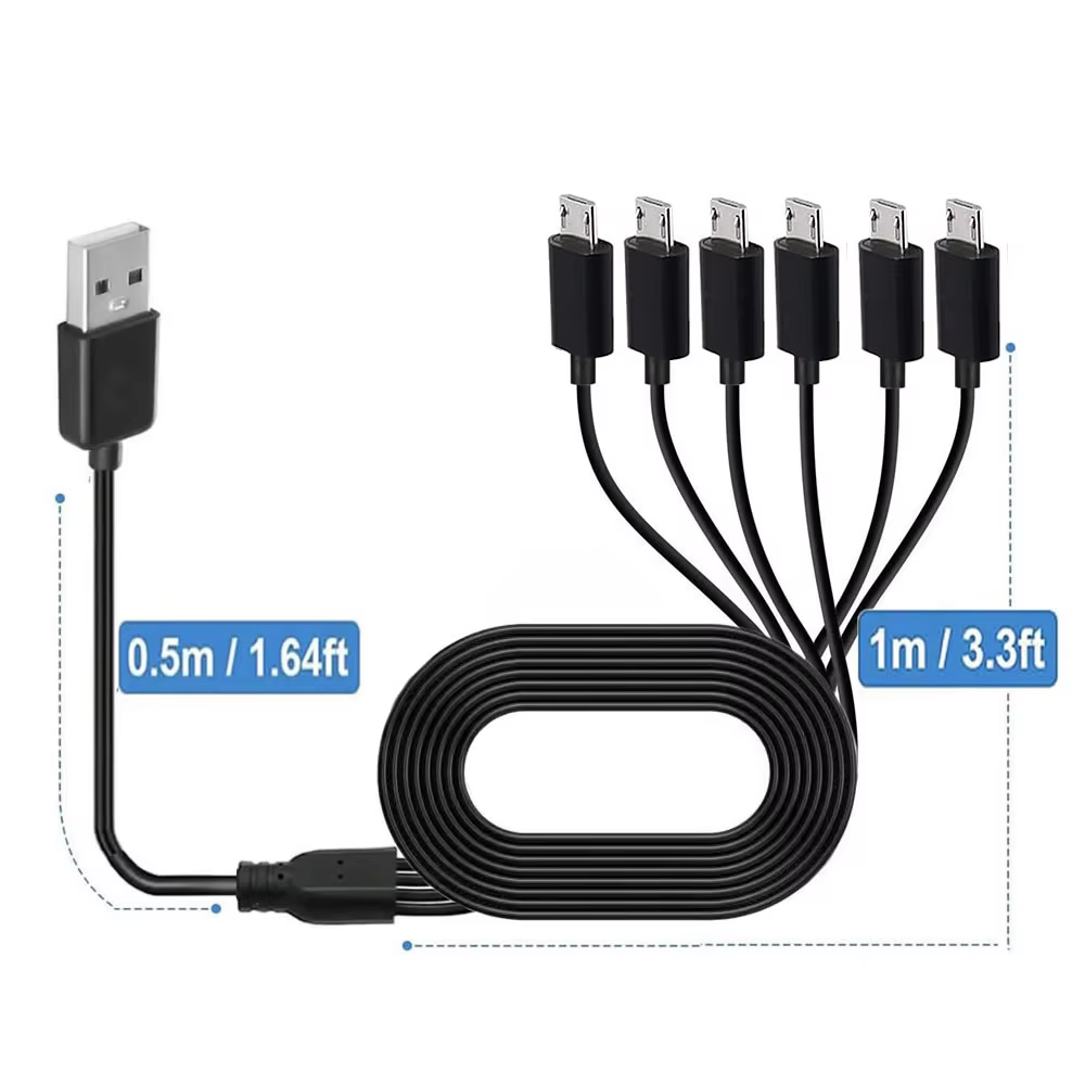Cable divisor Micro USB para cargar varios dispositivos Android