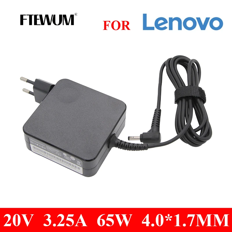 FTEWUM-cargador de ordenador portátil, adaptador de corriente de 20V, 3.25A, 65W, 4,0x1,7mm, para Lenovo IdeaPad 100-15, B50-10, YOGA 710, 510-14ISK - imagen 2