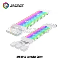 Cable Extensión Fuente Alimentación ATX 24 Pines + 2x PCI-E 8 Pines ARGB 5V