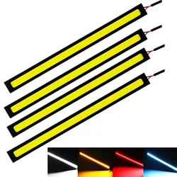 Luces de circulación diurna LED COB impermeables, iluminación de coche, diseño interior de coche, tira de luces de alto brillo, 12V, 6500K, 17cm