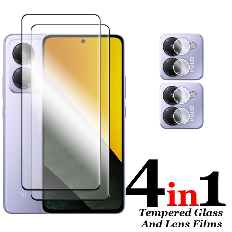 Para Poco M7 Pro 5G vidrio para Poco M7 Pro vidrio templado 2.5D cubierta completa pegamento HD Protector de pantalla para Poco M7 Pro 5G película de lente - imagen 3