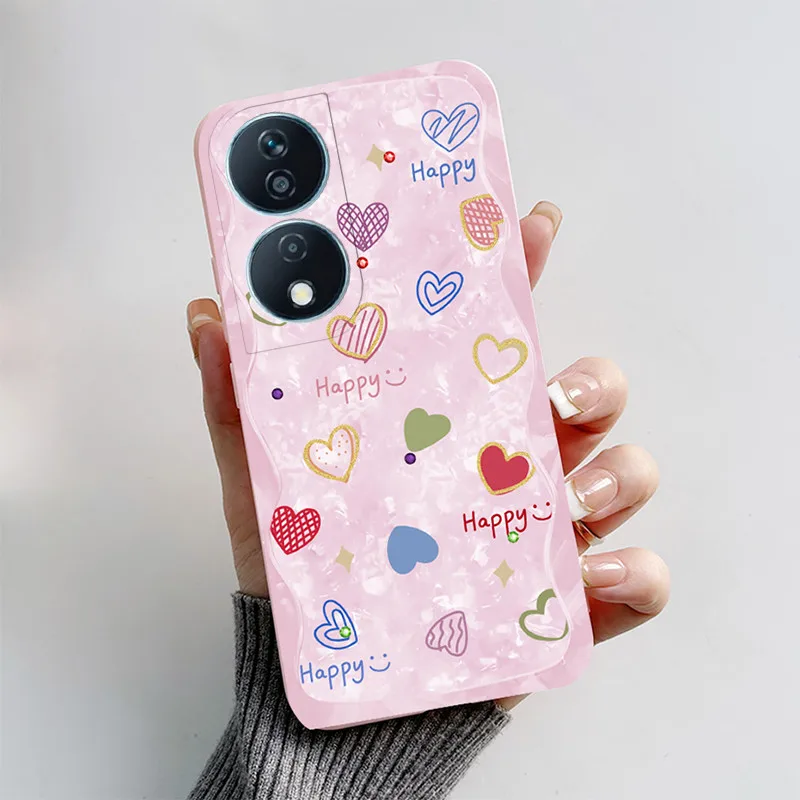 Para Honor 90 funda inteligente Honor 90 funda de teléfono inteligente lindo gato dibujos animados cachorro perro TPU funda protectora trasera de silicona en Honor 90 Smart - imagen 2