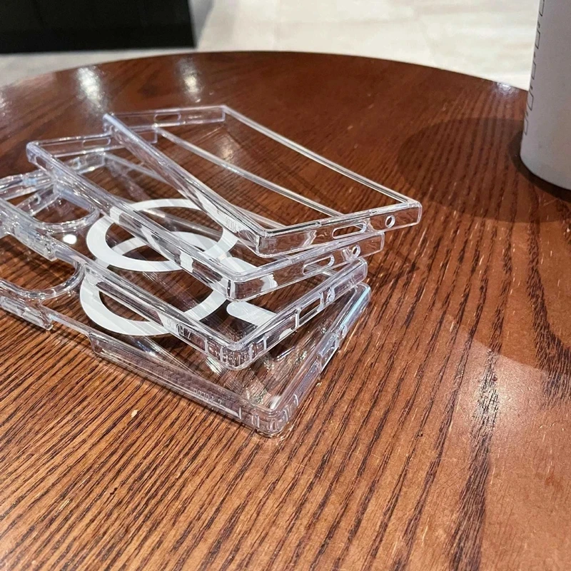 Para Magsafe funda de teléfono acrílica transparente con carga inalámbrica para Samsung Z Fold 6 5 4 3 5G funda protectora de armadura a prueba de golpes - imagen 4