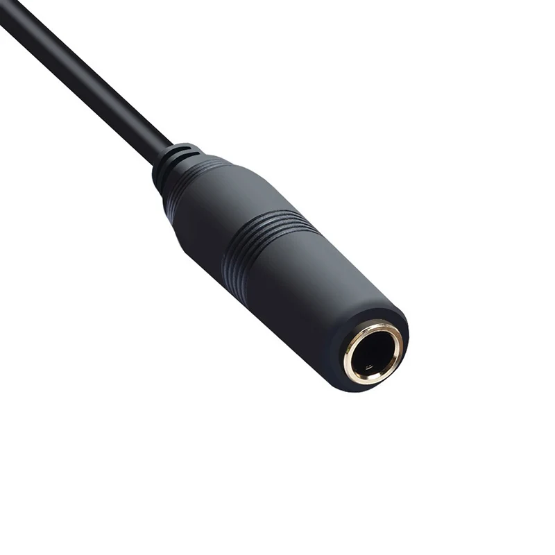 Cable de extensión de micrófono de 30CM, adaptador grande de dos núcleos macho a hembra de 6,5mm, Cable de conversión de enchufe de codo para altavoz y guitarra de 6,35mm - imagen 4