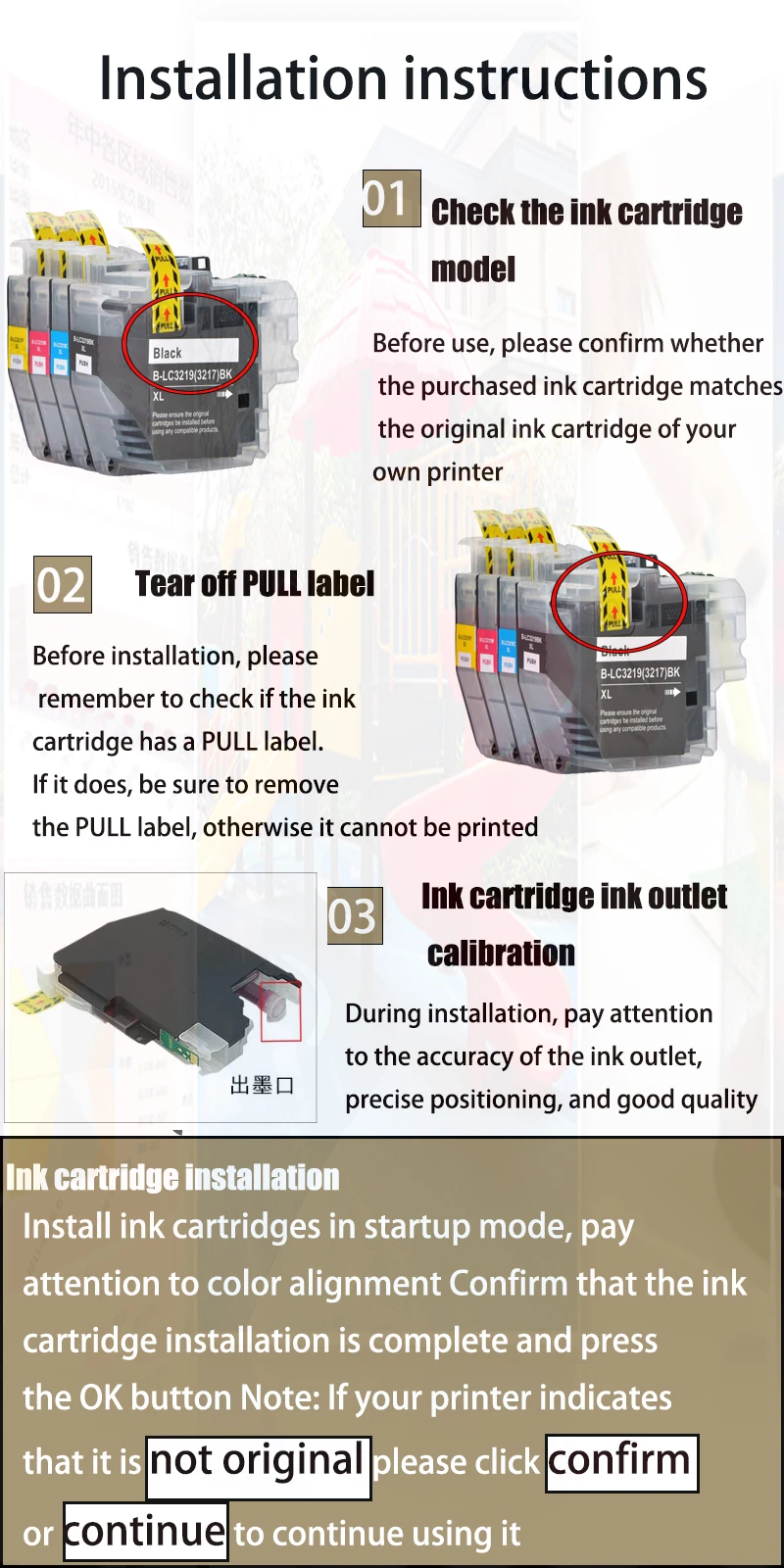 Vilaxh LC-3219XL 3219XL LC3219 cartucho de tinta Compatible para Brother MFC J5330DW J5335DW J5730DW J5930DW J6530DW J6930DW J6935DW - imagen 4