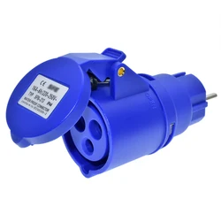 Adaptador Schuko RV IP44 16A IEC309 316P6 CEE7/3 Cable de alimentación